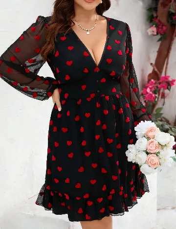 Rochie scurta SHEIN CURVE, negru