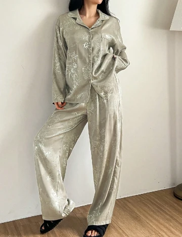 Pijama Dazy, gri/verde