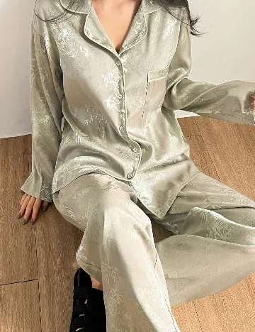 Pijama Dazy, gri/verde