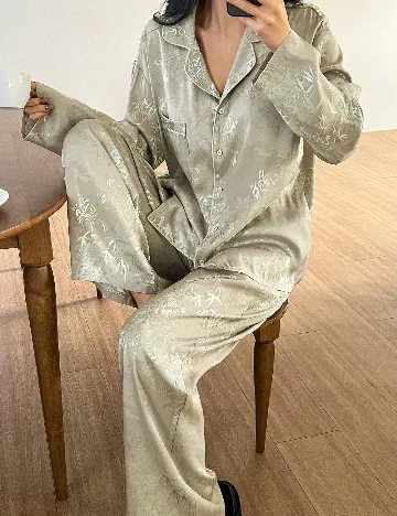 Pijama Dazy, gri/verde