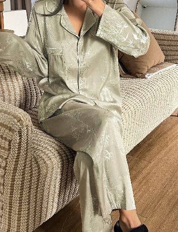 Pijama Dazy, gri/verde