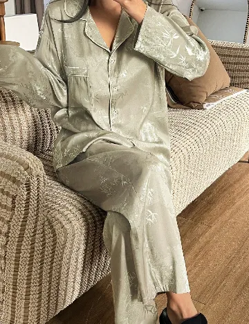 Pijama Dazy, gri/verde