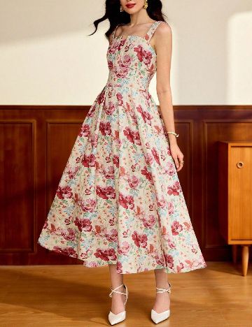 Rochie medie SHEIN, floral print