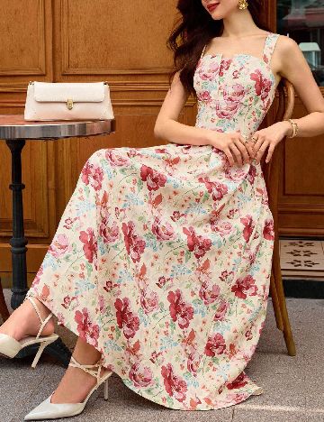 Rochie medie SHEIN, floral print