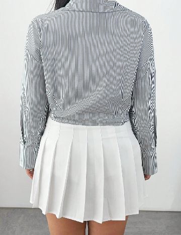 Camasa SHEIN CURVE, alb/negru