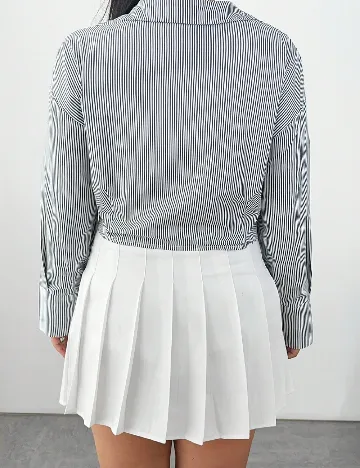 Camasa SHEIN CURVE, alb/negru