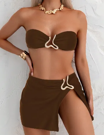 Costum de baie Dazy, maro