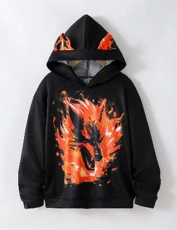 Hanorac Shein Kids, negru