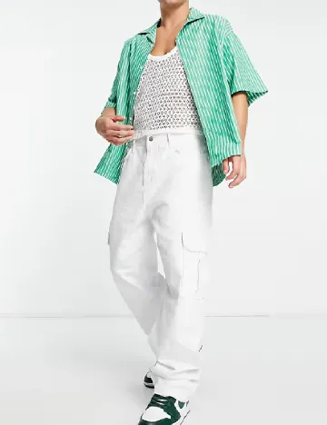 Blugi COLLUSION, alb