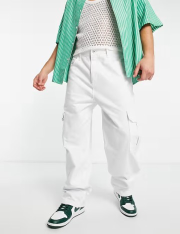 Blugi COLLUSION, alb