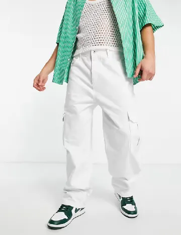 Blugi COLLUSION, alb