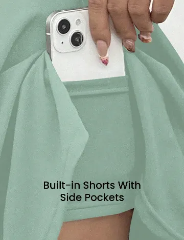 Fusta pantalon SHEIN, verde