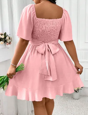 Rochie scurta SHEIN CURVE, roz