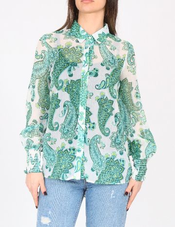 Camasa River Island, alb/verde