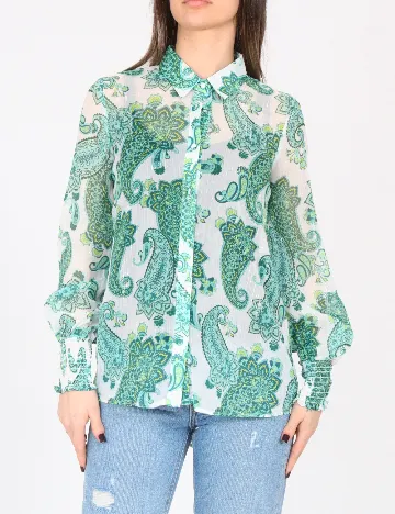 Camasa River Island, alb/verde