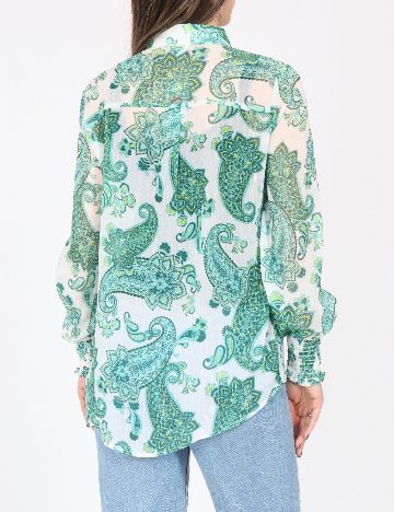 Camasa River Island, alb/verde