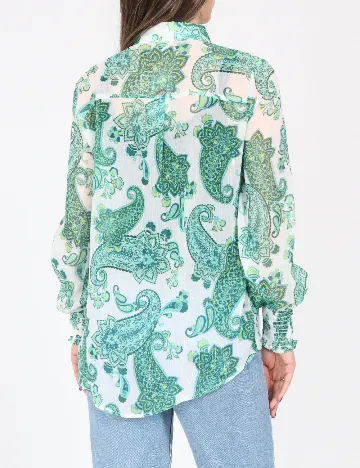 Camasa River Island, alb/verde