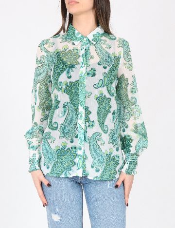 Camasa River Island, alb/verde