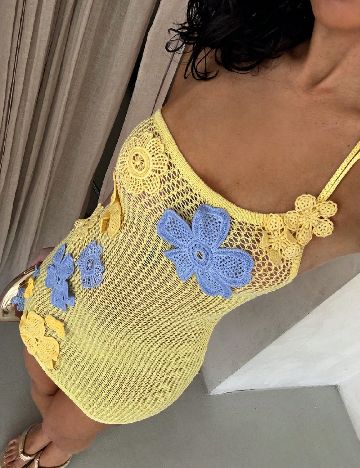 Rochie de plaja SHEIN, galben