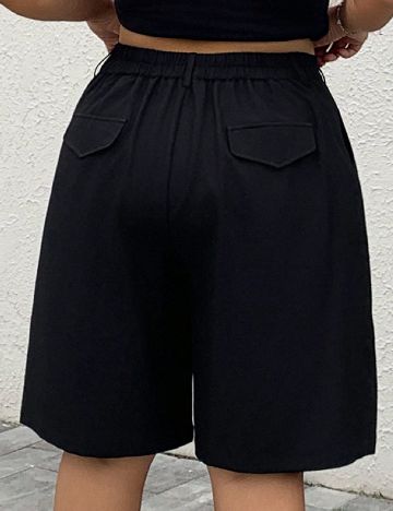Pantaloni scurti Dazy Plus Size, negru