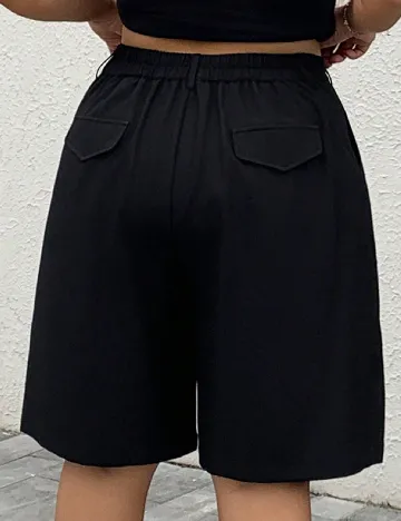 Pantaloni scurti Dazy Plus Size, negru