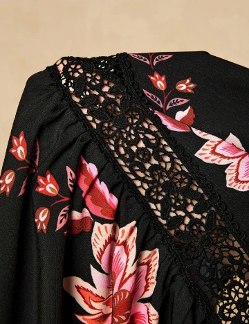 Rochie lunga SHEIN CURVE, floral print