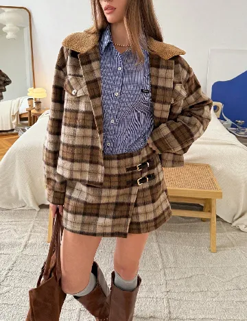 Fusta pantalon SHEIN, maro