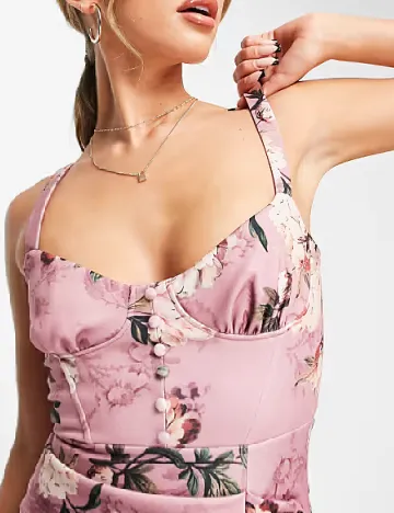 Rochie medie ASOS, roz