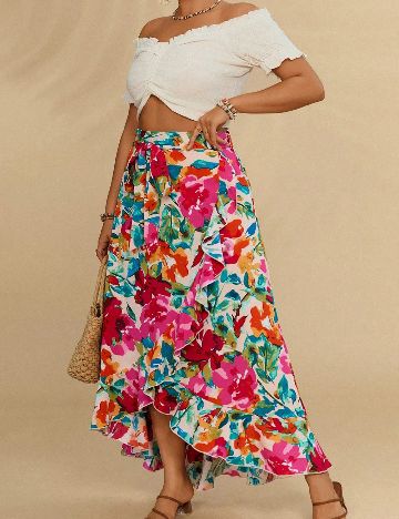 Fusta SHEIN CURVE, mix culori