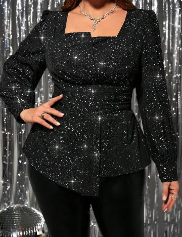 Bluza SHEIN CURVE, negru