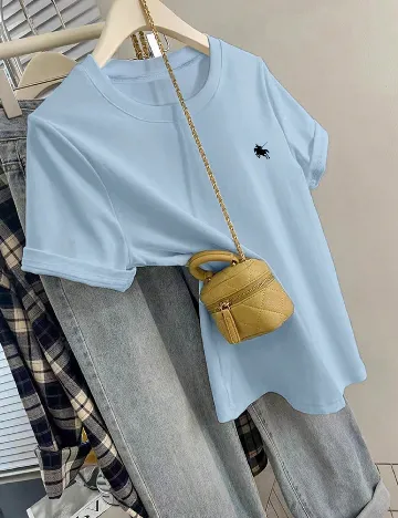 Tricou SHEIN CURVE, albastru