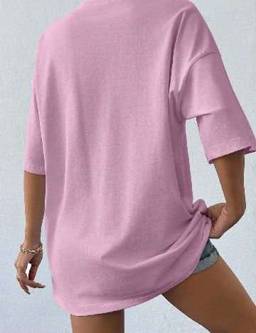 Tricou Oversize SHEIN, roz