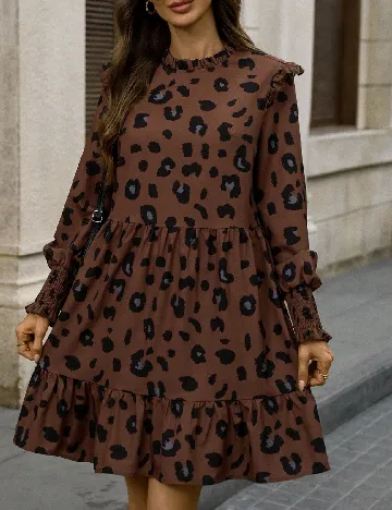 Rochie scurta Emery Rose, maro