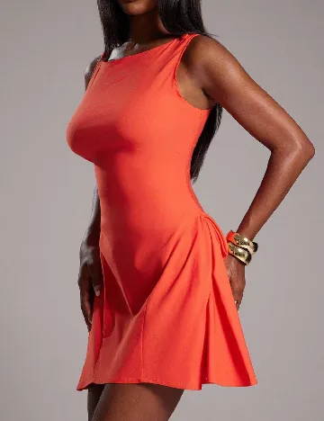 Rochie scurta SHEIN, portocaliu