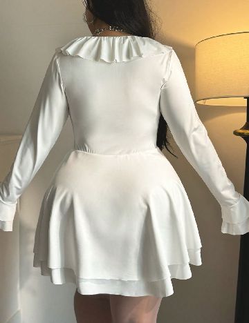 Rochie scurta SHEIN CURVE, alb