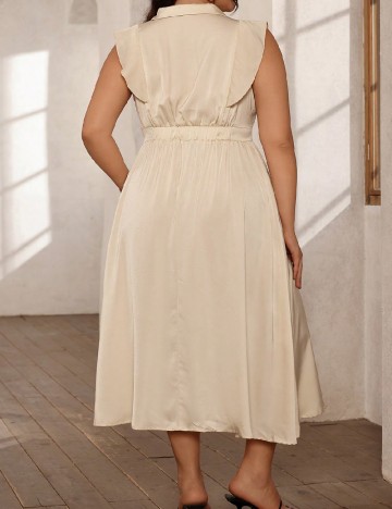 Rochie medie SHEIN CURVE, crem