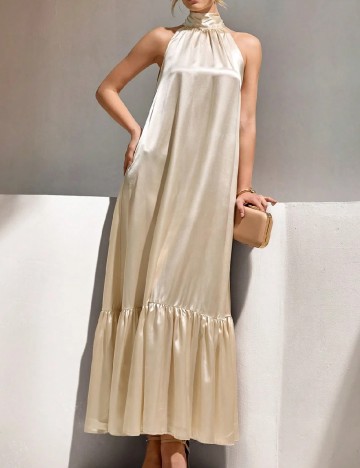 Rochie lunga SHEIN, crem