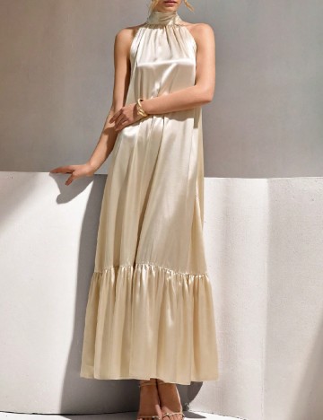 Rochie lunga SHEIN, crem