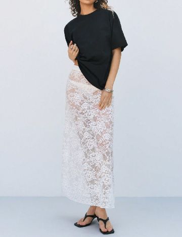 Fusta de plaja Musera, alb