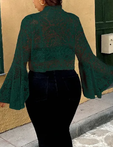 Bolero SHEIN CURVE, verde