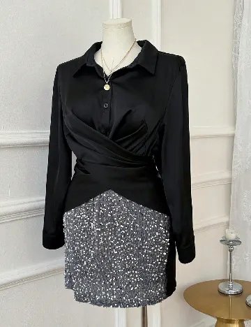 Camasa SHEIN CURVE, negru