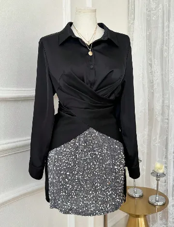 Camasa SHEIN CURVE, negru