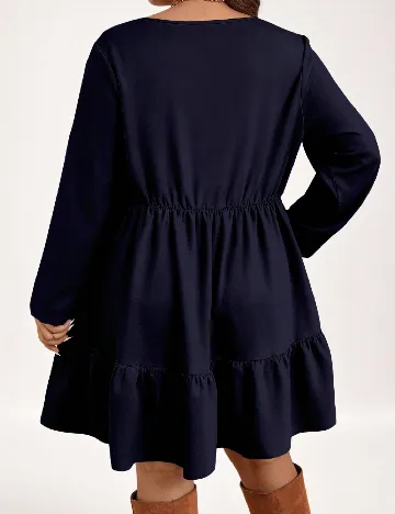 Rochie scurta Emery Rose Curve, bleumarin