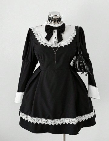 Rochie scurta SHEIN CURVE, negru