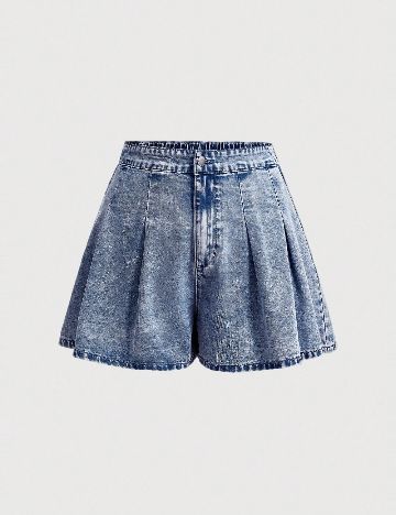 Pantaloni scurti SHEIN CURVE, albastru