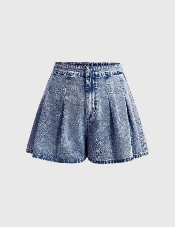 Pantaloni scurti SHEIN CURVE, albastru