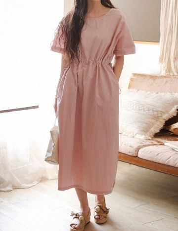 Rochie medie Dazy, roz