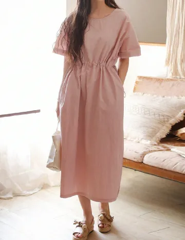 Rochie medie Dazy, roz