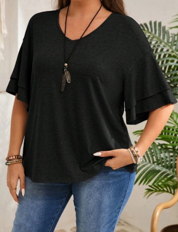 Bluza Emery Rose Curve, negru