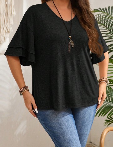 Bluza Emery Rose Curve, negru